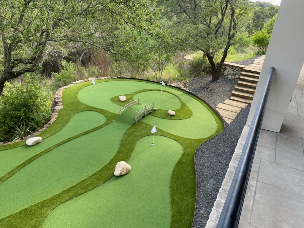 Use creative obstacles for your mini golf course